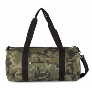 Sac fourre-tout forme tube KI0633 - Olive Camouflage personnalisable - Vue de face