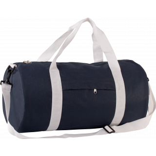 Sac fourre-tout forme tube KI0633 - Navy / Natural White personnalisable - Vue de face