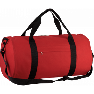 Sac fourre-tout forme tube KI0633 - Red / Black personnalisable - Vue de face