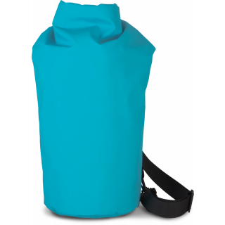 Sac étanche Roll-Top 15 litres KI0646 - Aqua Blue personnalisable - Vue de face