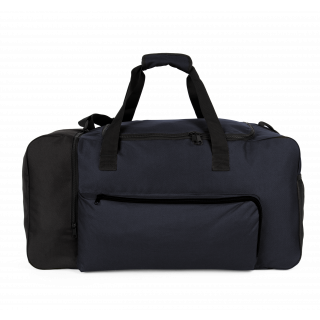 Grand sac de sport avec compartiment latéral KI0649 - Navy / Black personnalisable - Vue de face