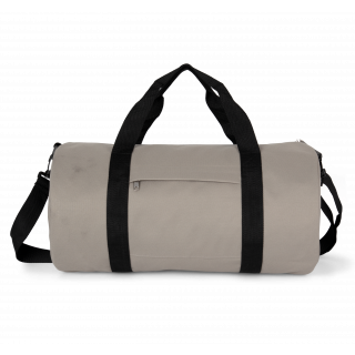Sac tubulaire recyclé avec poche frontale KI0655 - Taupe personnalisable - Vue de face