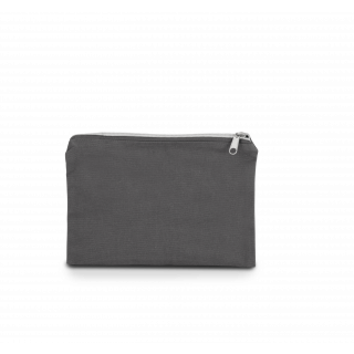Pochette en coton canvas - modèle moyen KI0721 - Grey / Silver personnalisable - Vue de face