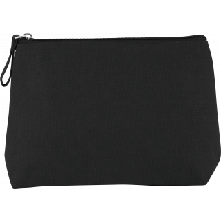 Trousse en coton canvas KI0724 - Black personnalisable - Vue de face