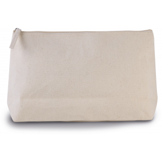Trousse de toilette en coton KI0727 - Natural personnalisable - Vue de face