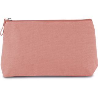 Trousse de toilette en coton KI0727 - Dusty Pink personnalisable - Vue de face