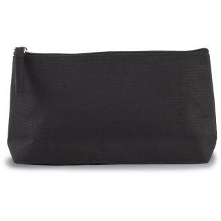 Trousse de toilette en coton KI0728 - Black personnalisable - Vue de face
