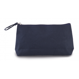 Trousse de toilette en coton KI0728 - Midnight Blue personnalisable - Vue de face