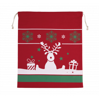 Sac avec cordon motifs de Noël KI0735 - Cherry Red personnalisable - Vue de face