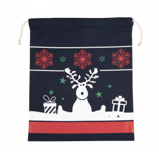 Sac avec cordon motifs de Noël KI0735 - Night Navy personnalisable - Vue de face