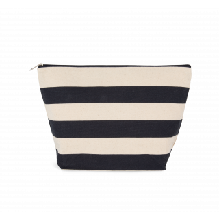 Pochette marinière extra large KI0757 - Natural / Navy personnalisable - Vue de face