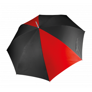 Parapluie de golf KI2007 - Black / Red personnalisable - Vue de face