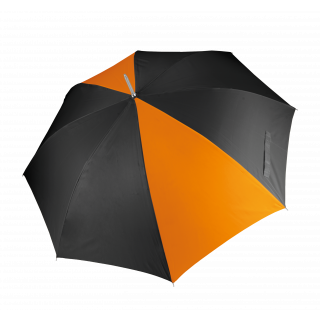 Parapluie de golf KI2007 - Black / Orange personnalisable - Vue de face