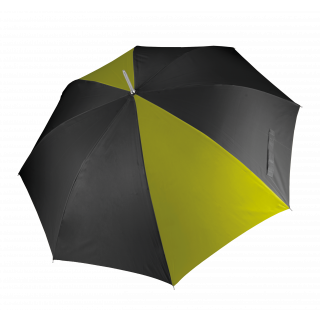 Parapluie de golf KI2007 - Black / Burnt Lime personnalisable - Vue de face