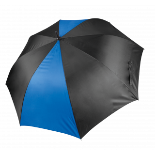 Grand parapluie de golf KI2008 - Black / Royal Blue personnalisable - Vue de face