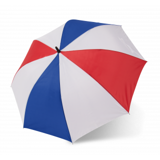 Grand parapluie de golf KI2008 - Reflex blue/White/French red personnalisable - Vue de face