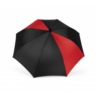 Grand parapluie de golf KI2008 - Black / Red personnalisable - Vue de face