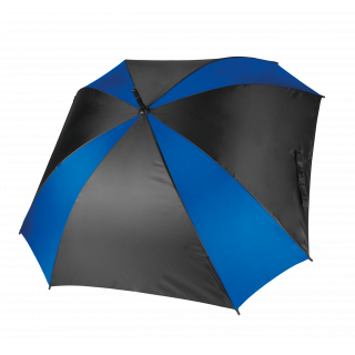 Parapluie carré KI2023 - Black / Royal Blue personnalisable - Vue de face