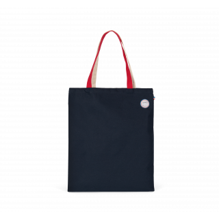 Sac de shopping tricolore Origine France Garantie KI3205 - Navy personnalisable - Vue de face