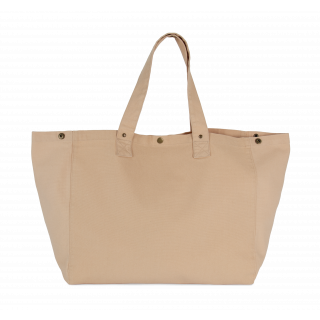 Sac de shopping en coton délavé KI3208 - Washed Nude Peach personnalisable - Vue de face