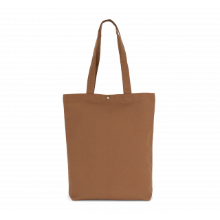 Sac shopping délavé en coton KI3213 - Washed Cinnamon personnalisable - Vue de face