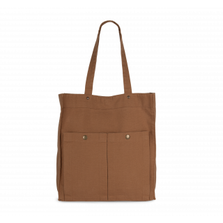 Sac à main à double poche frontale KI3215 - Washed Cinnamon personnalisable - Vue de face