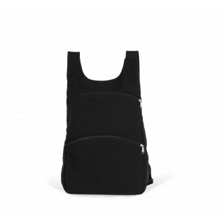 Sac à dos recyclé avec poche arrière antivol KI5101 - Black Night personnalisable - Vue de face