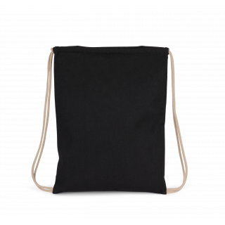 Sac à dos recyclé à cordon coulissant KI5102 - Black Night personnalisable - Vue de face