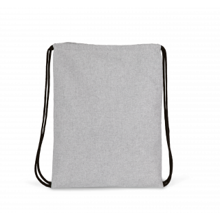 Sac à dos recyclé à cordon coulissant KI5102 - Flint Grey personnalisable - Vue de face