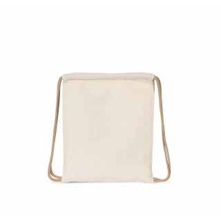 Petit sac à dos recyclé à cordon coulissant - Taille enfant KI5103 - Ecume personnalisable - Vue de face