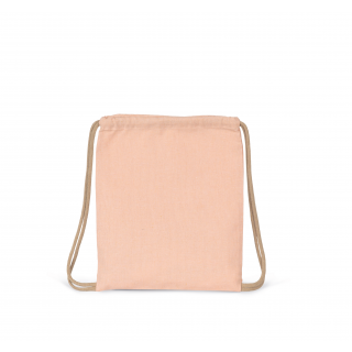 Petit sac à dos recyclé à cordon coulissant - Taille enfant KI5103 - Salmon personnalisable - Vue de face