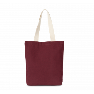 Sac shopping recyclé à fond plat KI5202 - Rosewood / Ecume personnalisable - Vue de face