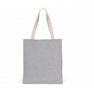 Sac shopping recyclé KI5203 - Flint Grey / Ecume personnalisable - Vue de face