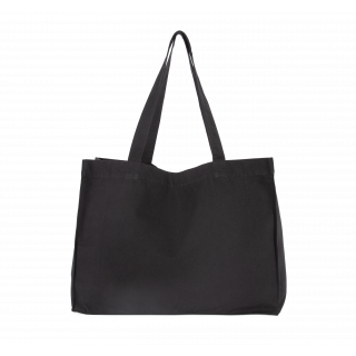 Grand sac shopping en coton recyclé KI5230 - Black Night personnalisable - Vue de face