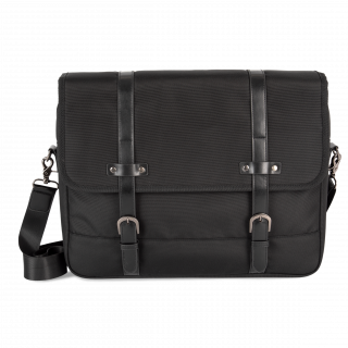 Sac business messager Kialma par K-loop KI5403 - Black personnalisable - Vue de face