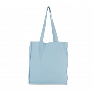 Tote bag avec fond et soufflet KI6203 - Washed Dream Blue personnalisable - Vue de face