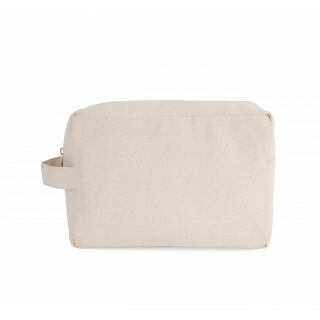 Trousse de toilette en coton biologique KI6303 - Natural personnalisable - Vue de face