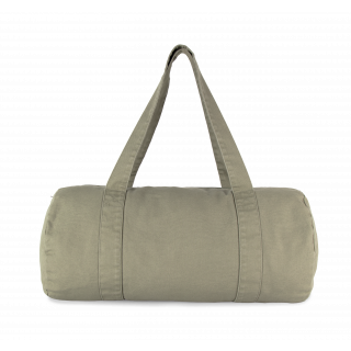 Sac polochon en coton biologique KI6602 - Washed Green Clay personnalisable - Vue de face