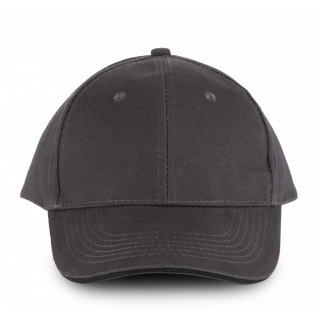 Orlando - casquette 6 panneaux KP011 - Dark Grey / Black personnalisable - Vue de face