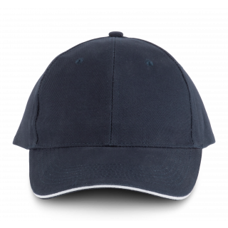Orlando - casquette 6 panneaux KP011 - Navy / White personnalisable - Vue de face