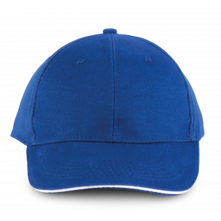 Orlando - casquette 6 panneaux KP011 - Royal Blue / White personnalisable - Vue de face