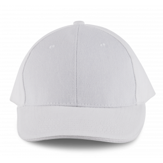 Orlando - casquette 6 panneaux KP011 - White personnalisable - Vue de face