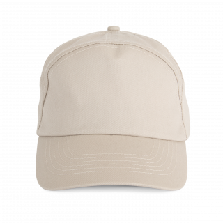 Bahia - Casquette 7 panneaux KP013 - Beige personnalisable - Vue de face