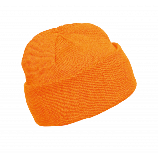 Bonnet tricoté KP031 - Fluorescent Orange personnalisable - Vue de face