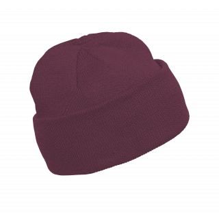 Bonnet tricoté KP031 - Burgundy personnalisable - Vue de face