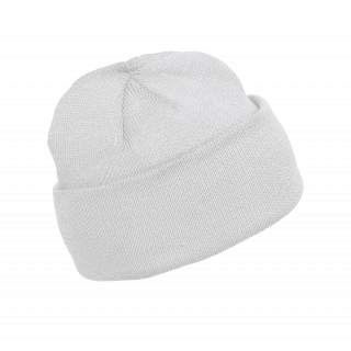 Bonnet tricoté KP031 - White personnalisable - Vue de face