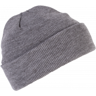 Bonnet tricoté KP031 - Grey Heather personnalisable - Vue de face