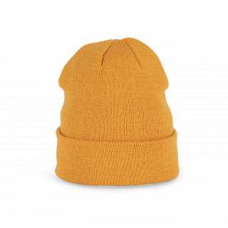 Bonnet tricoté KP031 - Cumin Yellow personnalisable - Vue de face