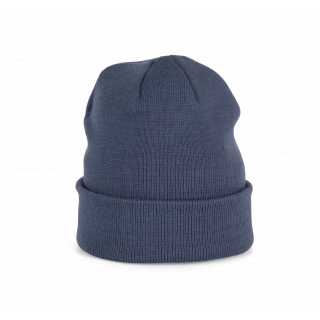 Bonnet tricoté KP031 - Deep Blue personnalisable - Vue de face