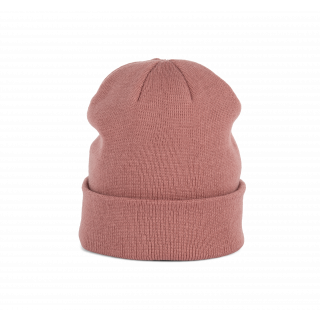 Bonnet tricoté KP031 - Light Marsala personnalisable - Vue de face